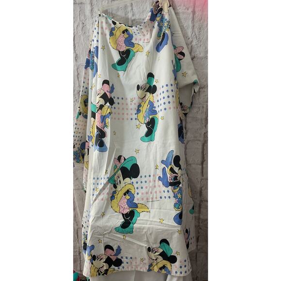 Minnie Mouse 90s Sheet Set Walt Disney Star  Flannel Flat & Fitted Twin 69"×98" - Picture 7 of 8